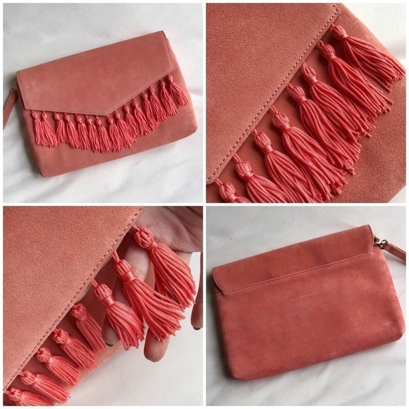 White House Black Market Tassel Clutch Bag - Picture 4 of 7